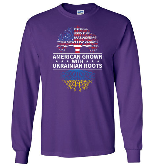 American Grown With Ukrainian Roots Long Sleeve
