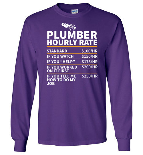Plumber Hourly Rate Long Sleeve