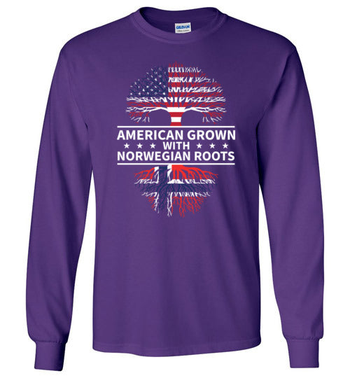 American Grown With Norwegian Roots Long Sleeve