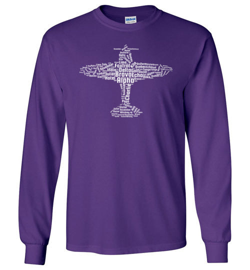 Aviation Alphabet Flying Pilot Long Sleeve