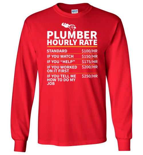 Plumber Hourly Rate Long Sleeve