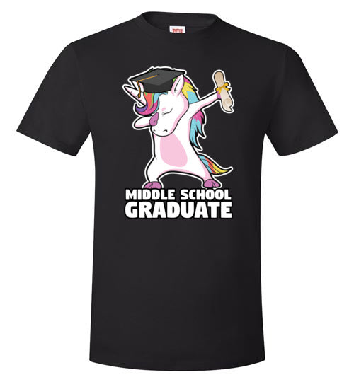 Middle School Dabbing Unicorn Graduate