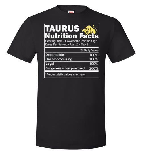 Zodiac Taurus Nutrition Facts