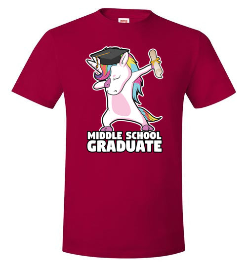 Middle School Dabbing Unicorn Graduate
