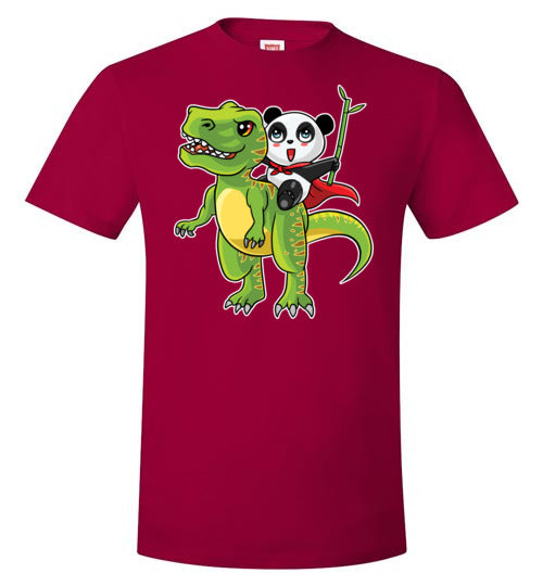 Panda Riding T-Rex Bamboo