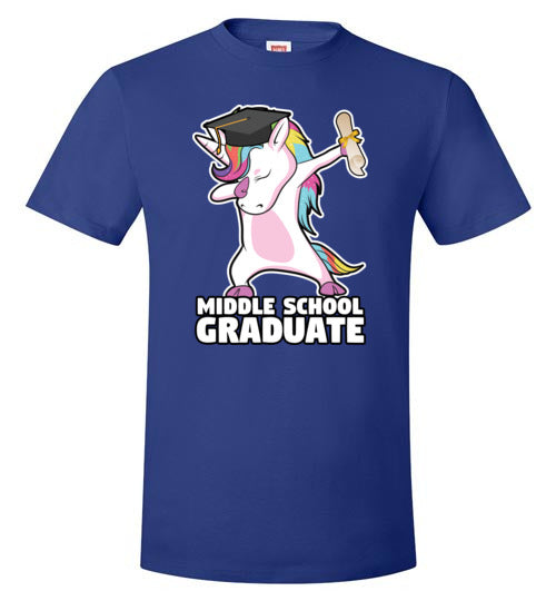 Middle School Dabbing Unicorn Graduate