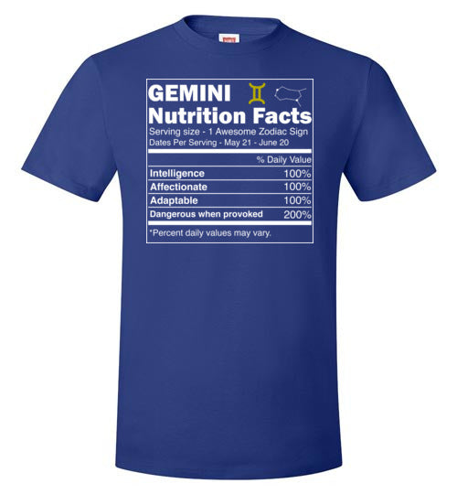 Zodiac Gemini Nutrition Facts