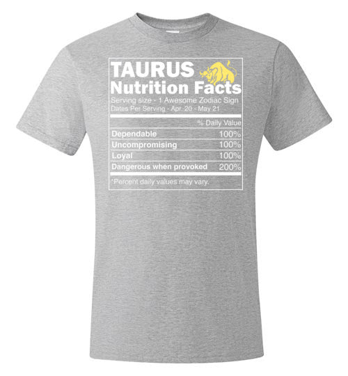 Zodiac Taurus Nutrition Facts