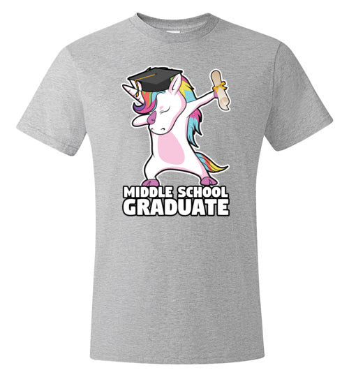 Middle School Dabbing Unicorn Graduate