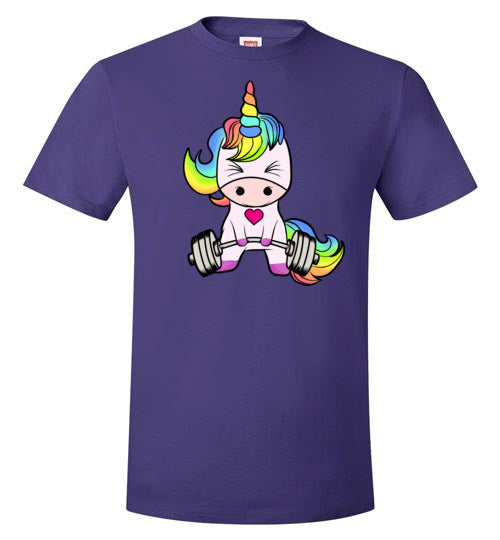 Cute Unicorn Weightlifting