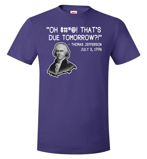 History Thomas Jefferson Due Date