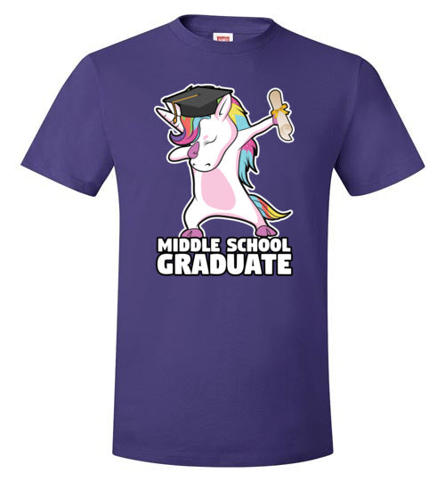 Middle School Dabbing Unicorn Graduate