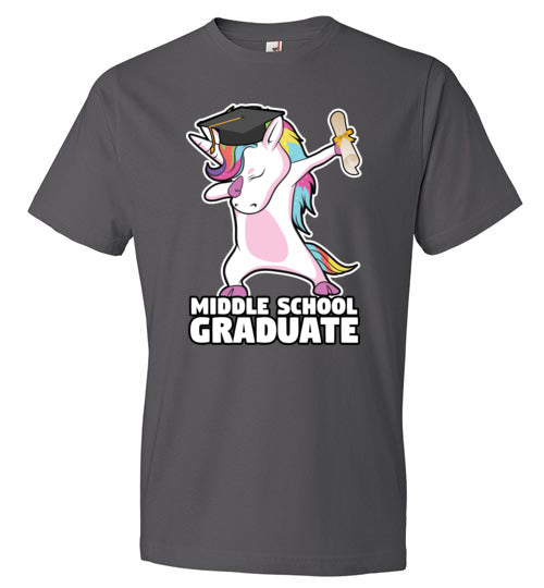 Middle School Dabbing Unicorn Graduate