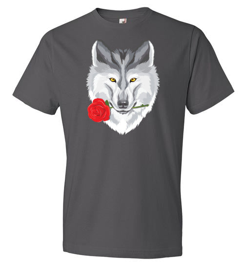 Wolf With Rose T-Shirt