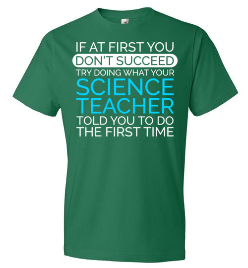 If At First Science Teacher