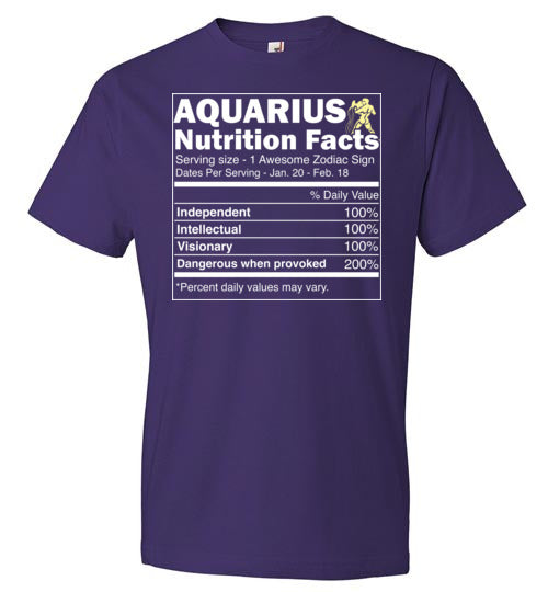 Zodiac Aquarius Nutrition Facts