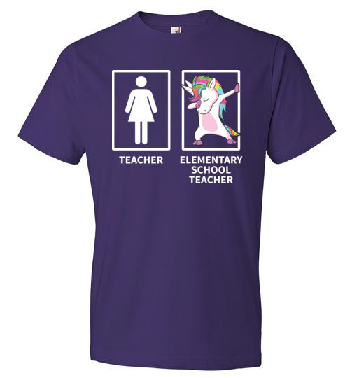 Elementary School Teacher Dabbing Unicorn