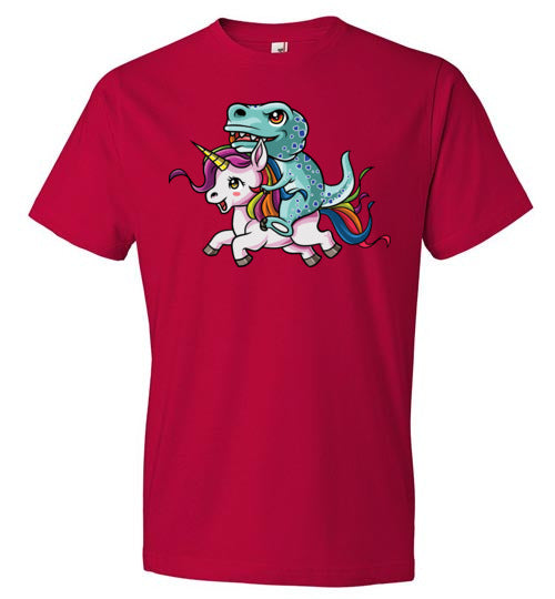 Fancy Cute T-Rex Riding Unicorn