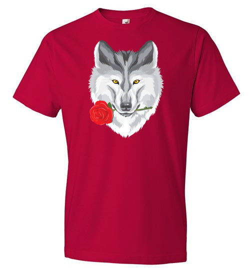 Wolf With Rose T-Shirt