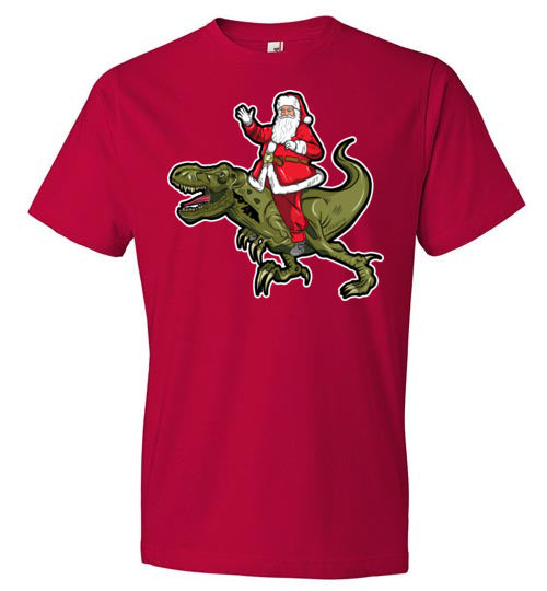 Santa Riding T-Rex