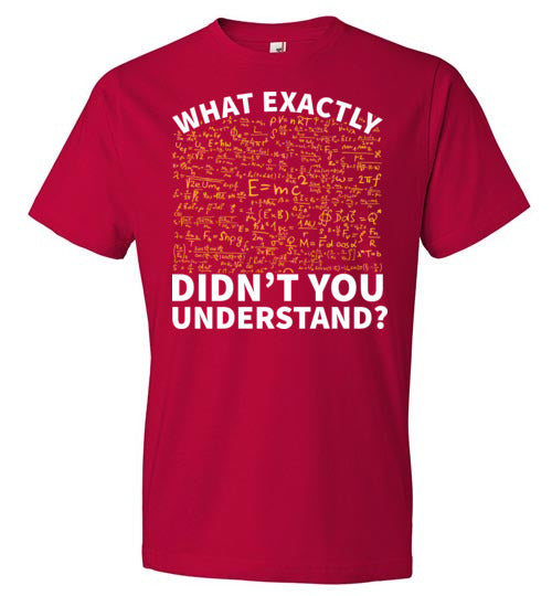 Physics What Exactly Didn't You Understand