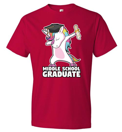 Middle School Dabbing Unicorn Graduate