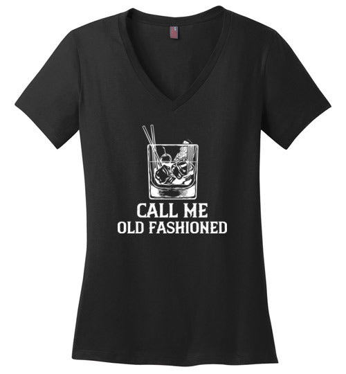 Call Me Old Fashioned Whiskey V-Neck
