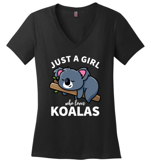 Just a girl who loves koalas V-Neck