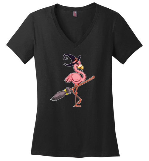 Flamingo Witch V-Neck