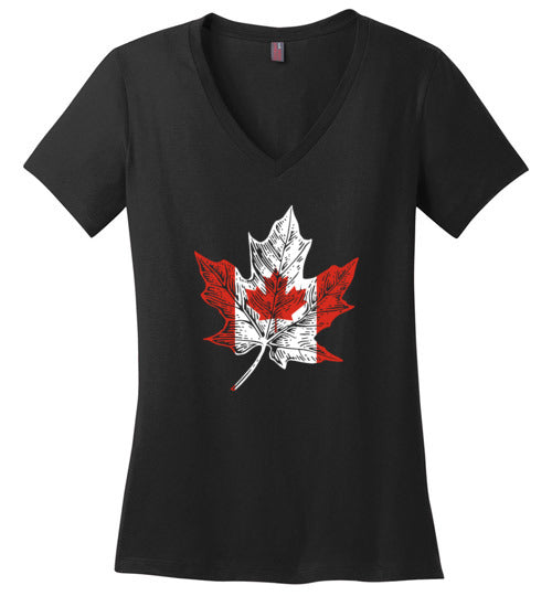 Canadian Maple Leaf V-Neck