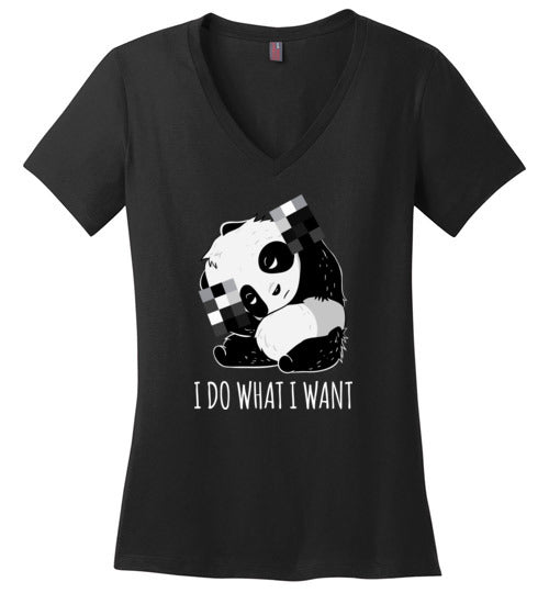 Panda Do What I Want V-Neck