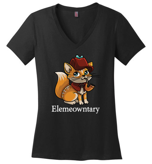 Cat Detective Elemeowntary V-Neck
