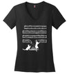 Cat Music Sheets V-Neck