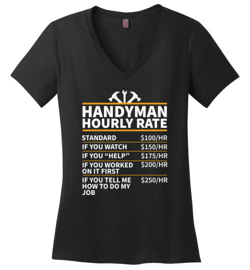 Handyman Hourly Rate V-Neck