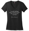 Shakespeare Battle of Wits Quote V-Neck