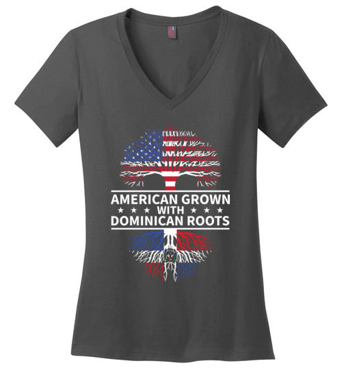 American Grown With Dominican Roots V-Neck