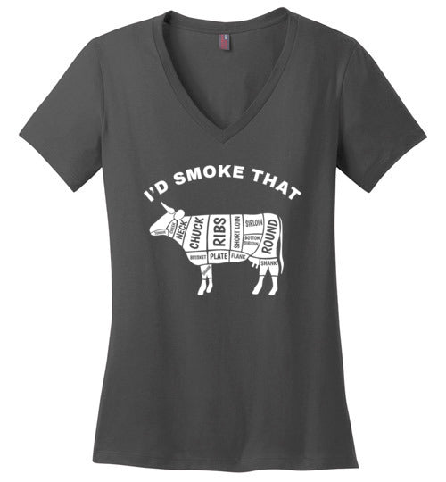 Id Smoke That Beef BBQ V-Neck