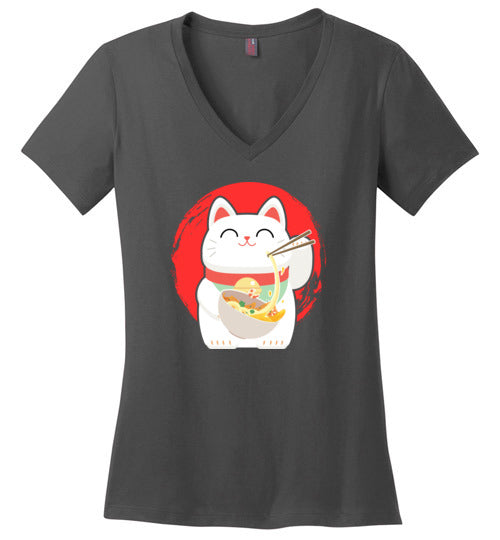 Ramen Cat V-Neck