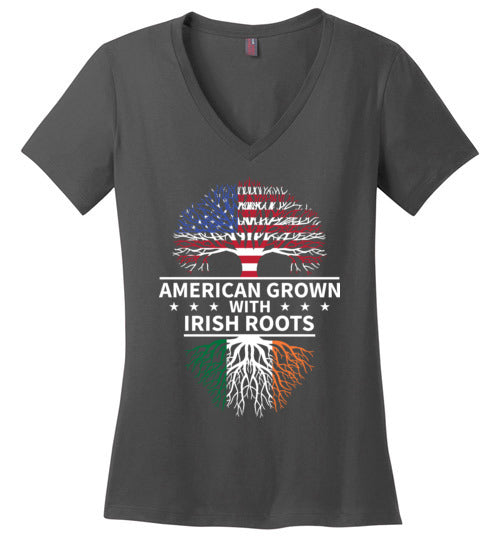 American Grown With Irish Roots V-Neck