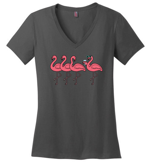 Flamingo Group Wine V-Neck