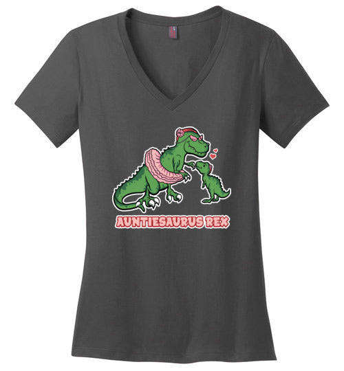 Auntiesaurus Rex V-Neck
