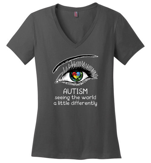 Autism Seeing The World A Little Differently V-Neck