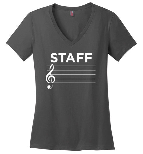 Music Staff V-Neck