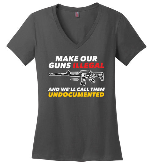 Guns Undocumented V-Neck