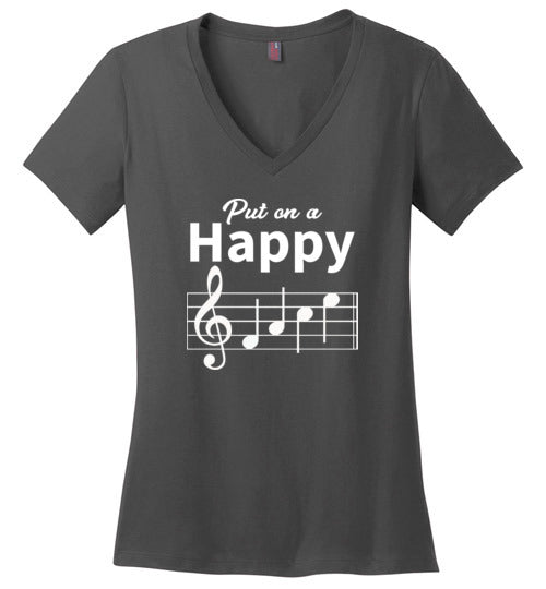 Happy Face Music V-Neck