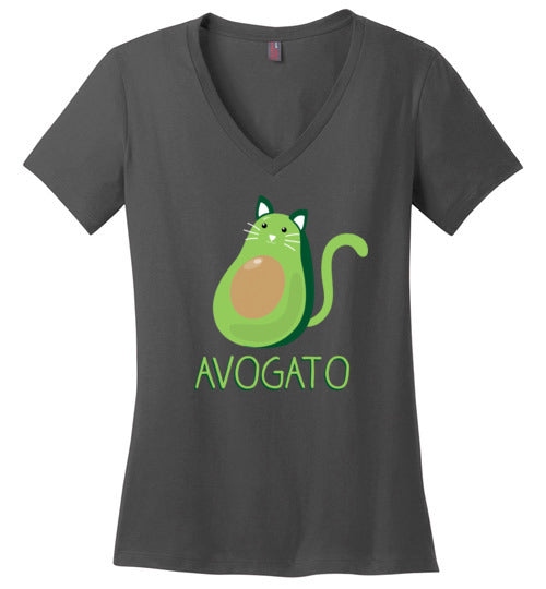 Avocado Cat Avogato V-Neck