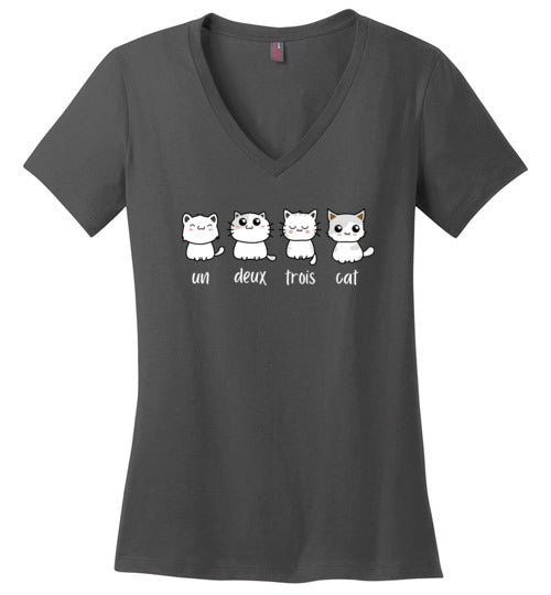 Un Deux Trois Cat V-Neck