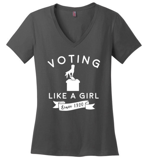 Voting Like a Girl V-Neck
