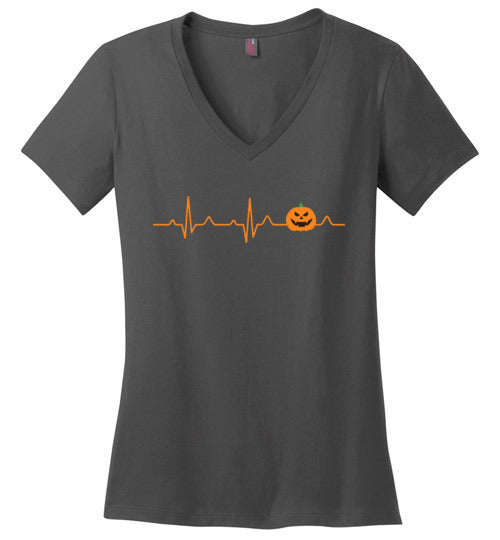 Pumpkin Heartbeat V-Neck