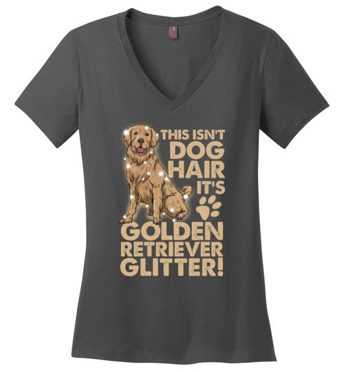 Golden Retriever Glitter V-Neck